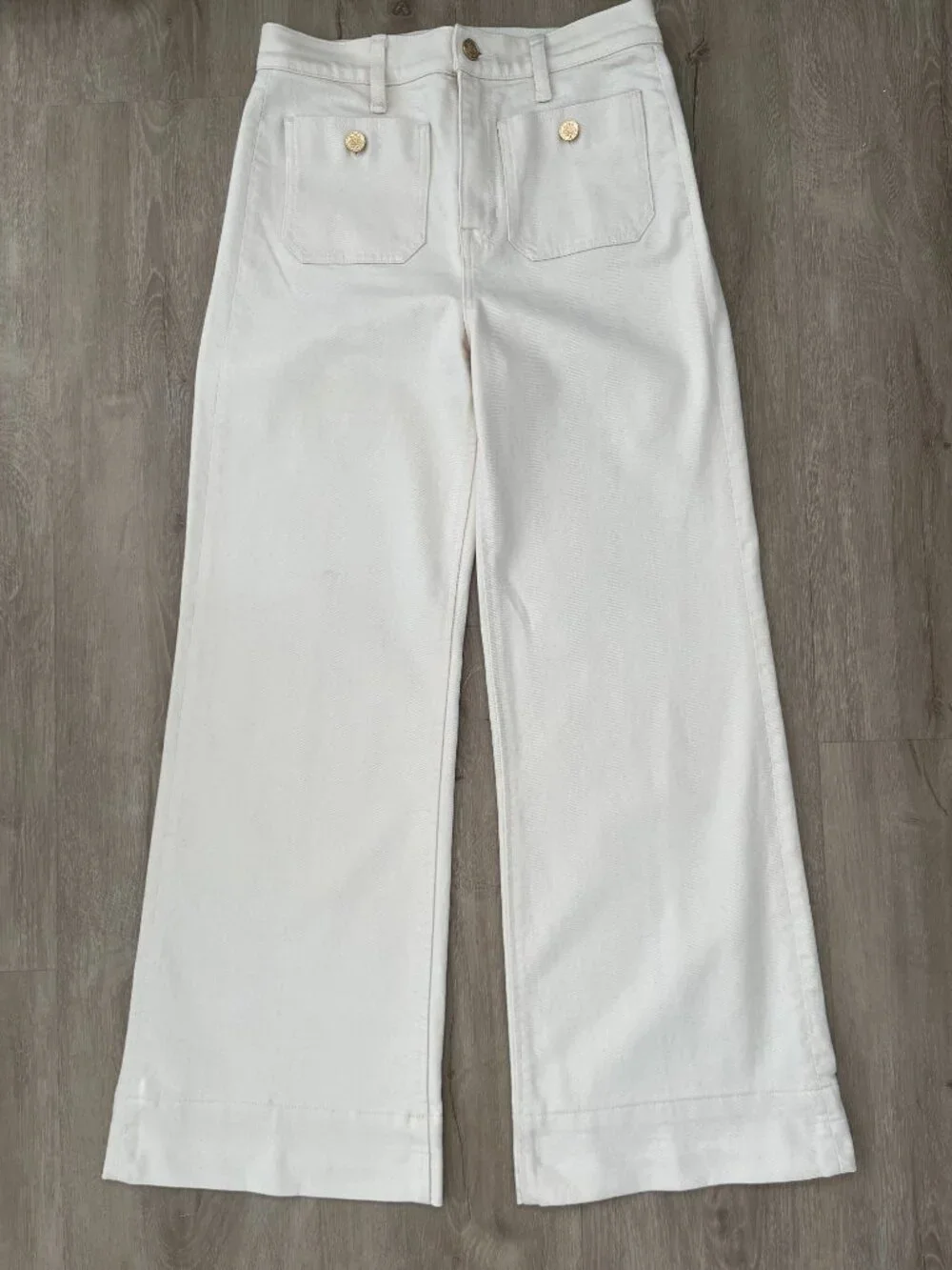 J. Crew Sailor Denim Trouser Ecru Size 28R NWOT